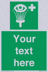 Custom Eye Wash Station Sign